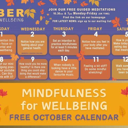 FREE OCTOBER MINDFULNESS CALENDAR FREE OCTOBER MINDFULNESS CALENDAR